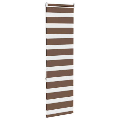 vidaXL Doppelrollo Braun 40x150 cm Stoffbreite 35,9 cm Polyester
