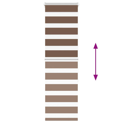 Doppelrollo Braun 40x150 cm Stoffbreite 35,9 cm Polyester