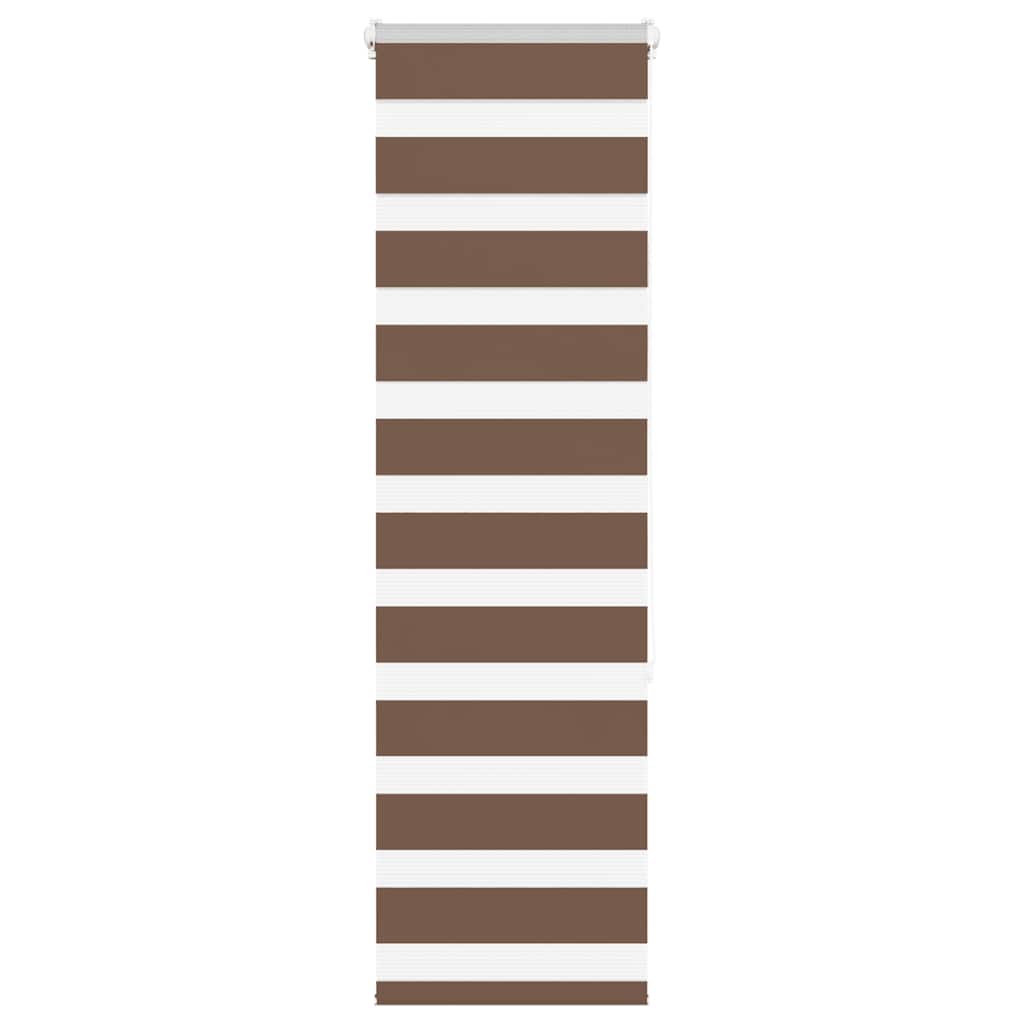 vidaXL Doppelrollo Braun 45x150 cm Stoffbreite 40,9 cm Polyester