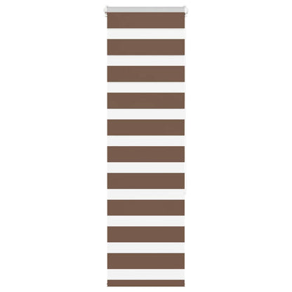 vidaXL Doppelrollo Braun 45x150 cm Stoffbreite 40,9 cm Polyester