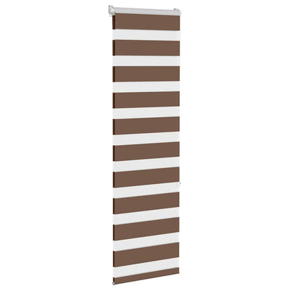 vidaXL Doppelrollo Braun 45x150 cm Stoffbreite 40,9 cm Polyester