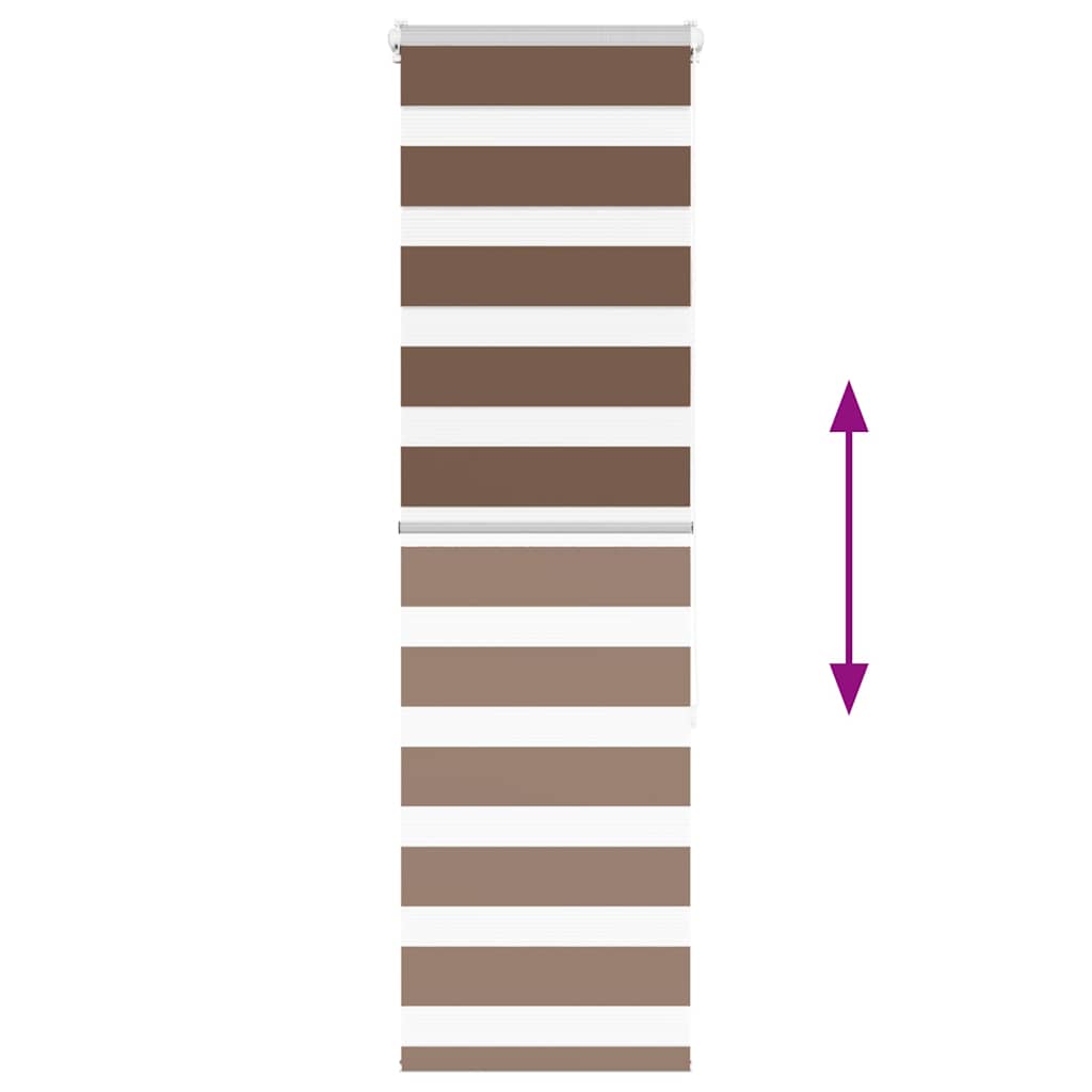 Doppelrollo Braun 50x150 cm Stoffbreite 45,9 cm Polyester