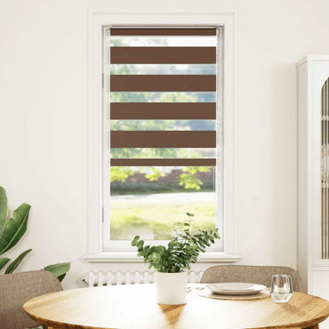 vidaXL Doppelrollo Braun 55x150 cm Stoffbreite 50,9 cm Polyester