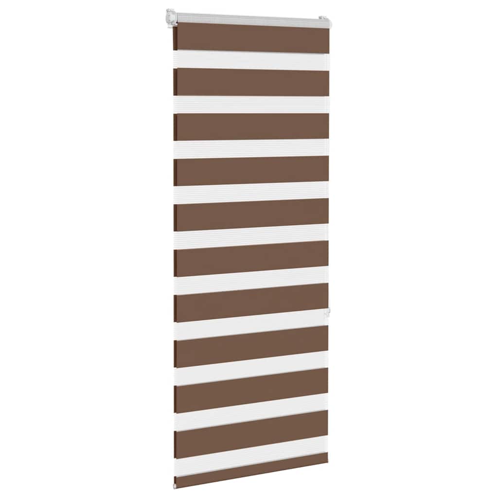 vidaXL Doppelrollo Braun 55x150 cm Stoffbreite 50,9 cm Polyester
