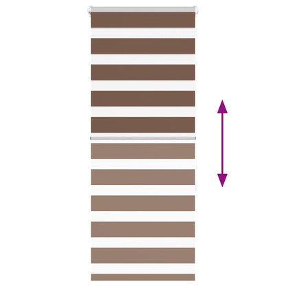 vidaXL Doppelrollo Braun 55x150 cm Stoffbreite 50,9 cm Polyester