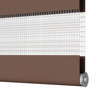 vidaXL Doppelrollo Braun 60x150 cm Stoffbreite 55,9 cm Polyester