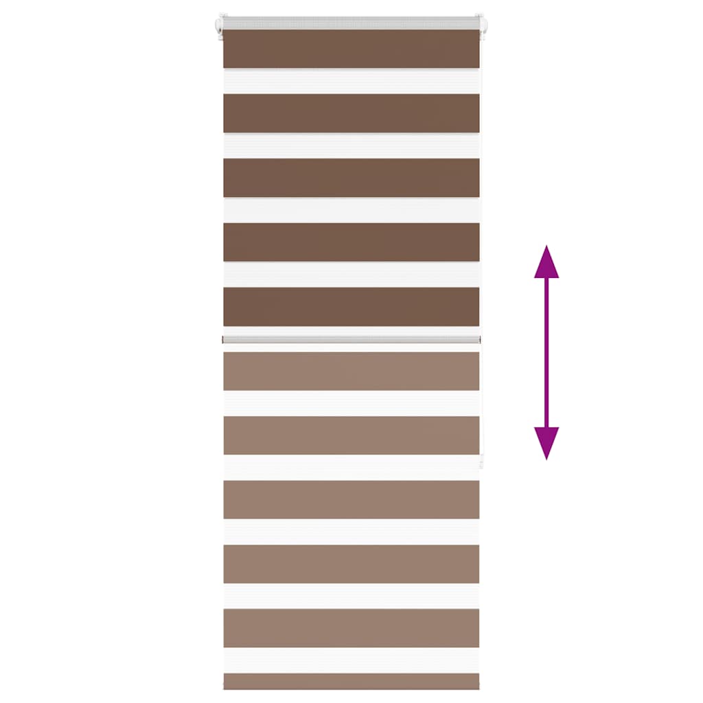 vidaXL Doppelrollo Braun 60x150 cm Stoffbreite 55,9 cm Polyester
