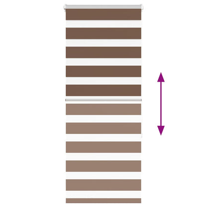 vidaXL Doppelrollo Braun 60x150 cm Stoffbreite 55,9 cm Polyester