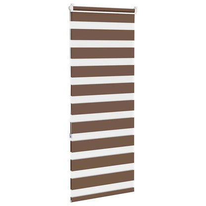 vidaXL Doppelrollo Braun 65x150 cm Stoffbreite 60,9 cm Polyester