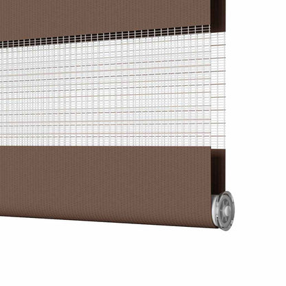 vidaXL Doppelrollo Braun 70x150 cm Stoffbreite 65,9 cm Polyester