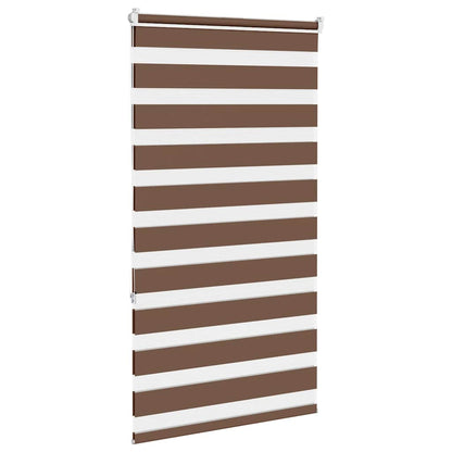 vidaXL Doppelrollo Braun 75x150 cm Stoffbreite 70,9 cm Polyester