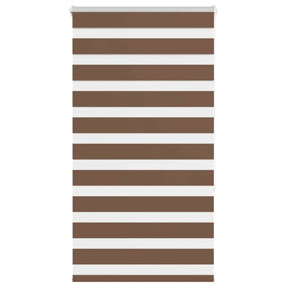 vidaXL Doppelrollo Braun 80x150 cm Stoffbreite 75,9 cm Polyester