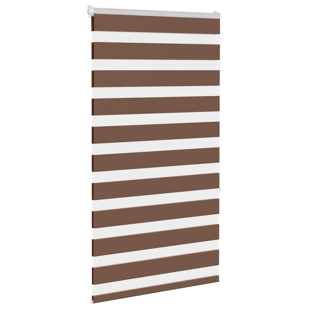 vidaXL Doppelrollo Braun 80x150 cm Stoffbreite 75,9 cm Polyester