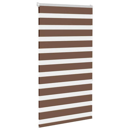 vidaXL Doppelrollo Braun 80x150 cm Stoffbreite 75,9 cm Polyester