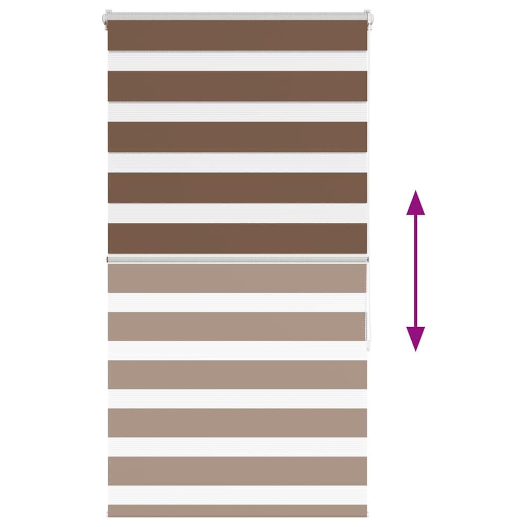 vidaXL Doppelrollo Braun 80x150 cm Stoffbreite 75,9 cm Polyester