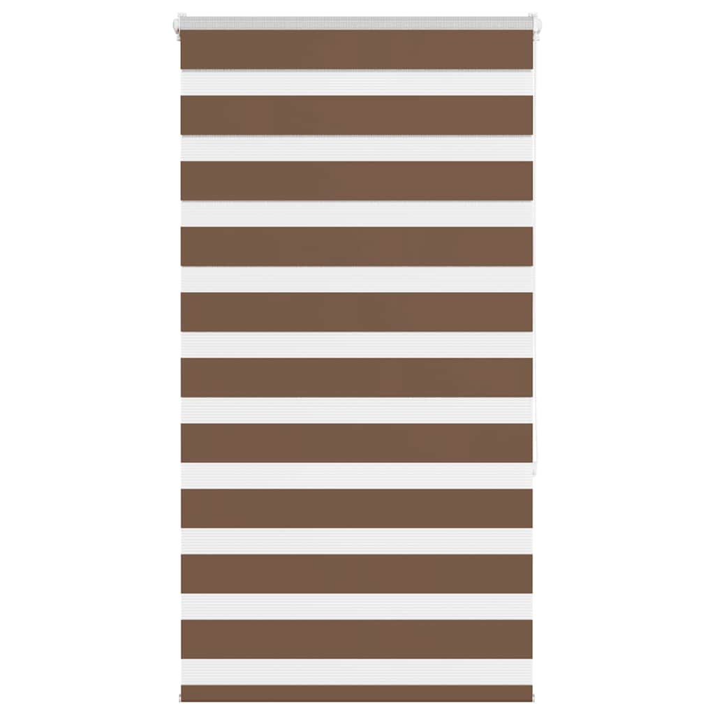 vidaXL Doppelrollo Braun 85x150 cm Stoffbreite 80,9 cm Polyester
