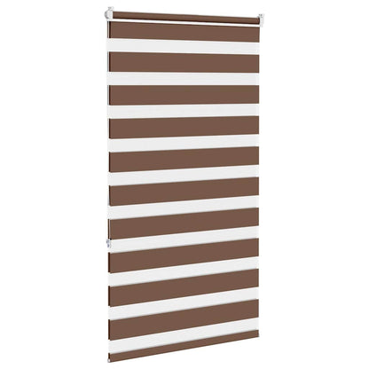 vidaXL Doppelrollo Braun 85x150 cm Stoffbreite 80,9 cm Polyester