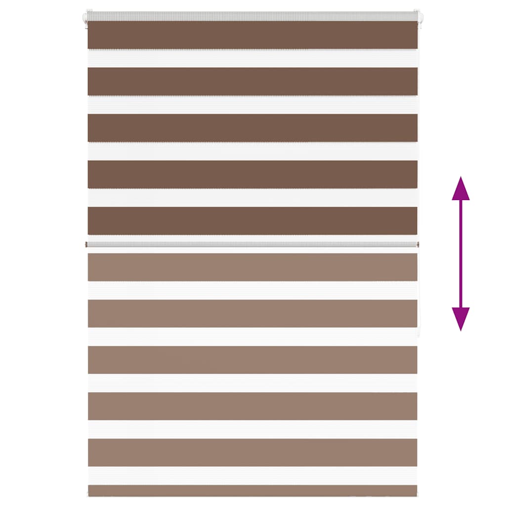 Doppelrollo Braun 95x150 cm Stoffbreite 90,9 cm Polyester