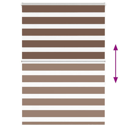 Doppelrollo Braun 95x150 cm Stoffbreite 90,9 cm Polyester