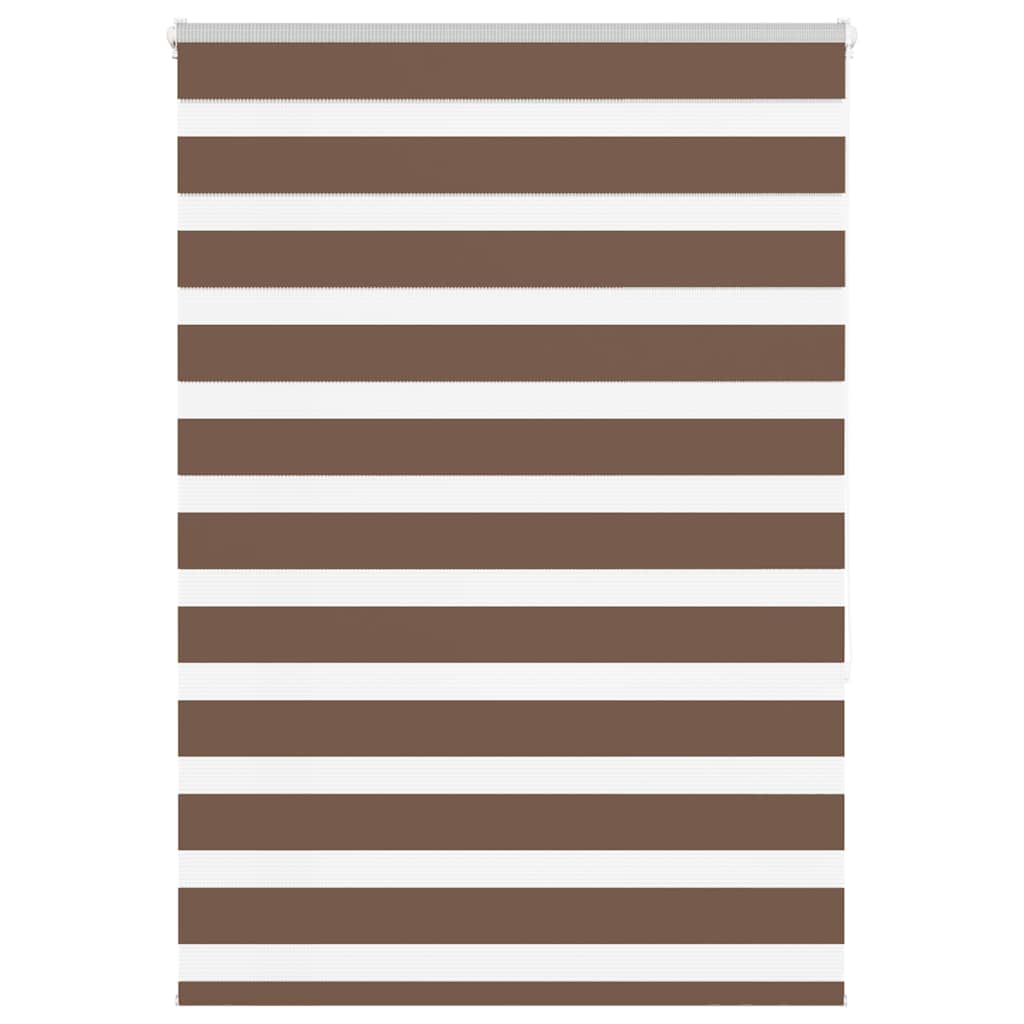 vidaXL Doppelrollo Braun 100x150 cm Stoffbreite 95,9 cm Polyester