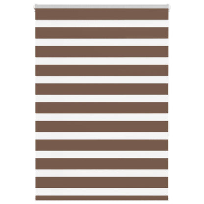 vidaXL Doppelrollo Braun 100x150 cm Stoffbreite 95,9 cm Polyester