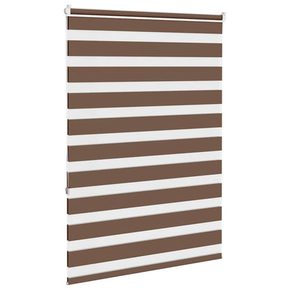 vidaXL Doppelrollo Braun 100x150 cm Stoffbreite 95,9 cm Polyester