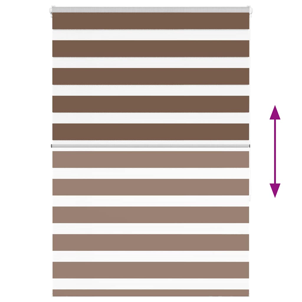 vidaXL Doppelrollo Braun 100x150 cm Stoffbreite 95,9 cm Polyester