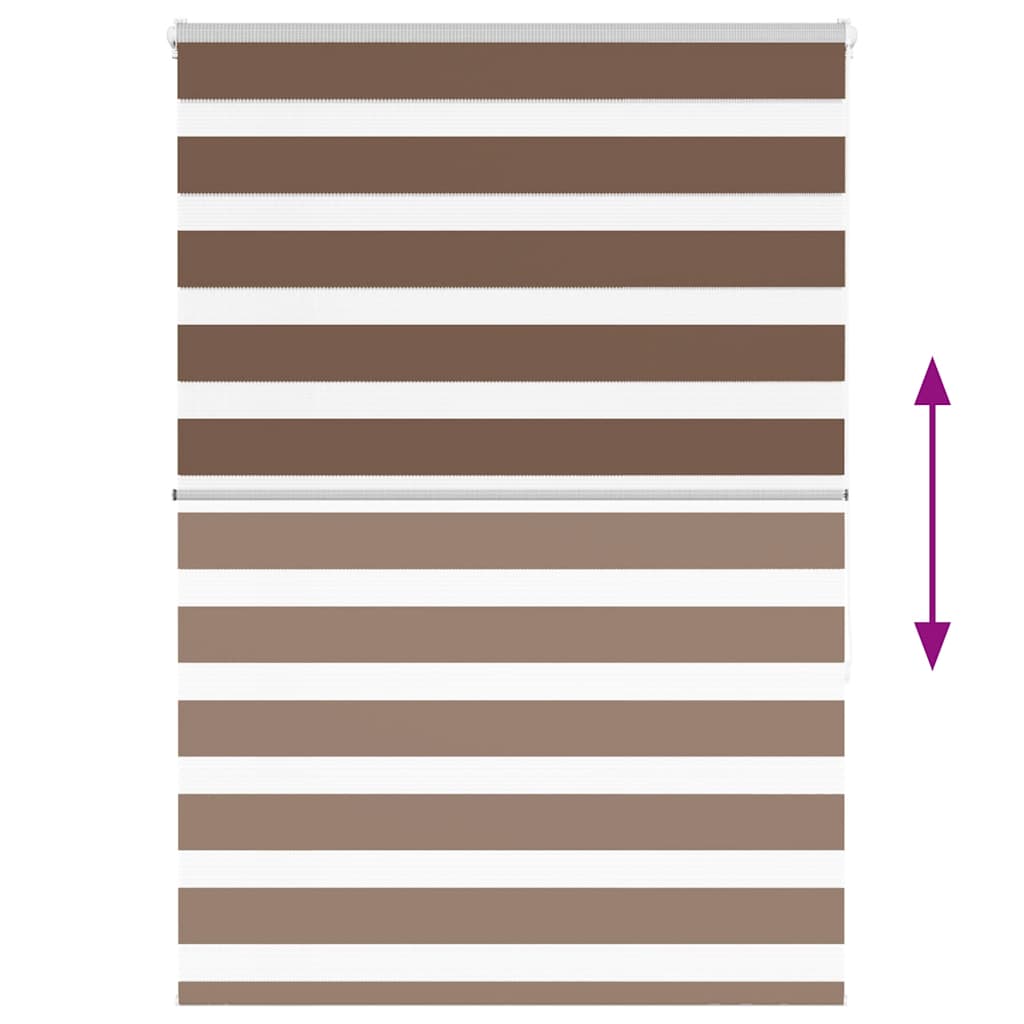 vidaXL Doppelrollo Braun 105x150 cm Stoffbreite 100,9 cm Polyester