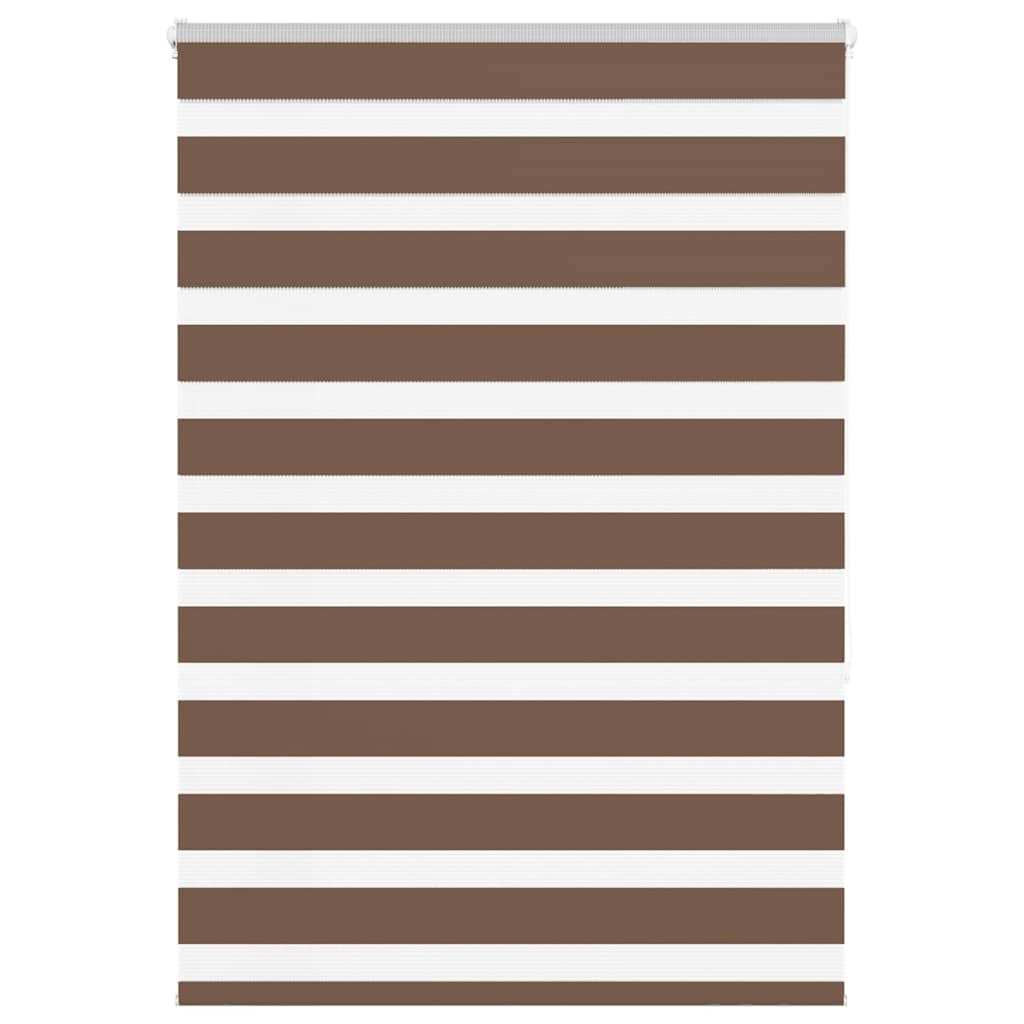 vidaXL Doppelrollo Braun 110x150 cm Stoffbreite 105,9 cm Polyester