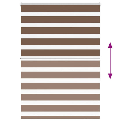 vidaXL Doppelrollo Braun 110x150 cm Stoffbreite 105,9 cm Polyester