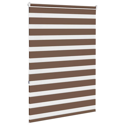 vidaXL Doppelrollo Braun 115x150 cm Stoffbreite 110,9 cm Polyester