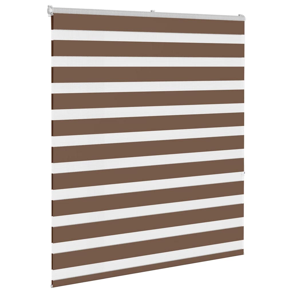 vidaXL Doppelrollo Braun 130x150 cm Stoffbreite 125,9 cm Polyester