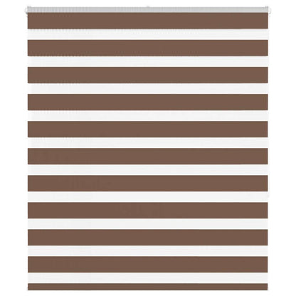 vidaXL Doppelrollo Braun 135x150 cm Stoffbreite 130,9 cm Polyester