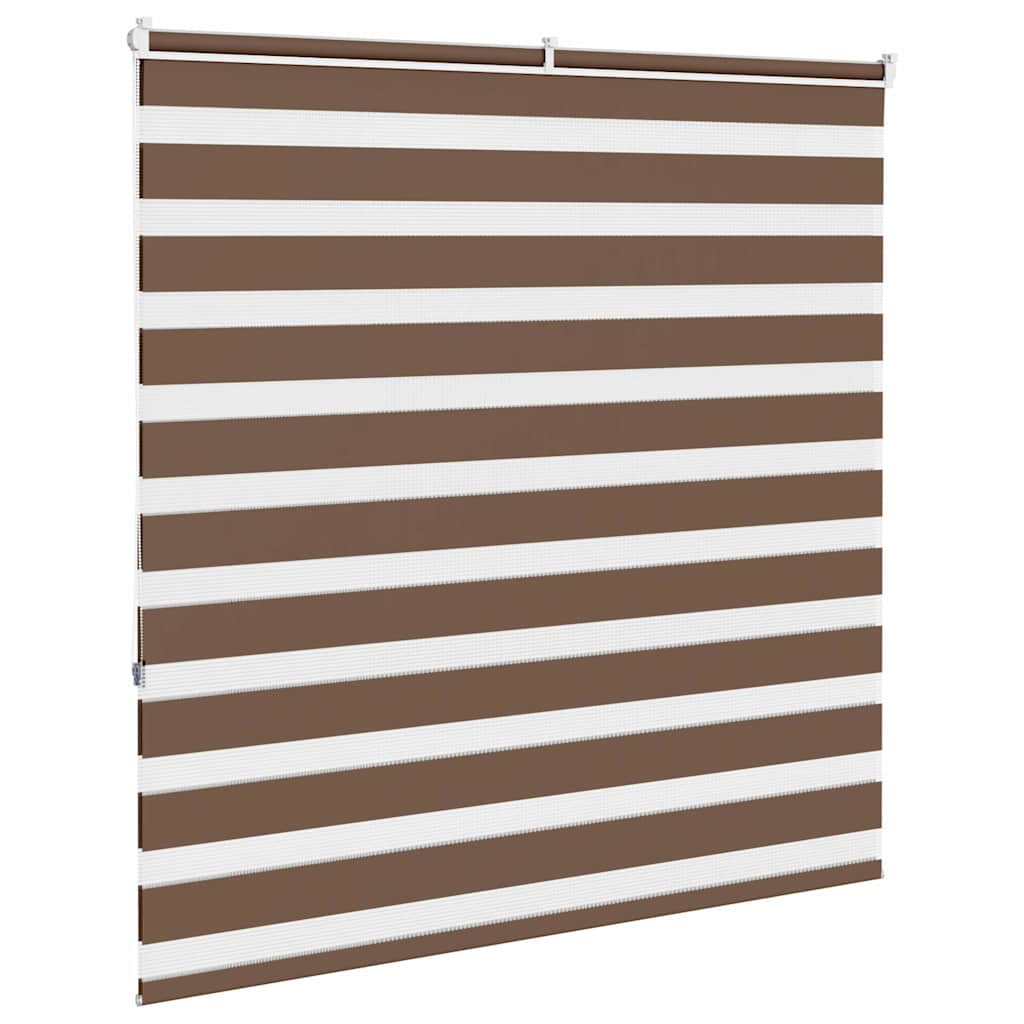 vidaXL Doppelrollo Braun 145x150 cm Stoffbreite 140,9 cm Polyester