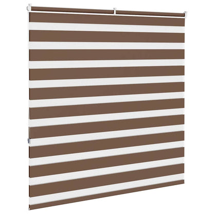 vidaXL Doppelrollo Braun 145x150 cm Stoffbreite 140,9 cm Polyester