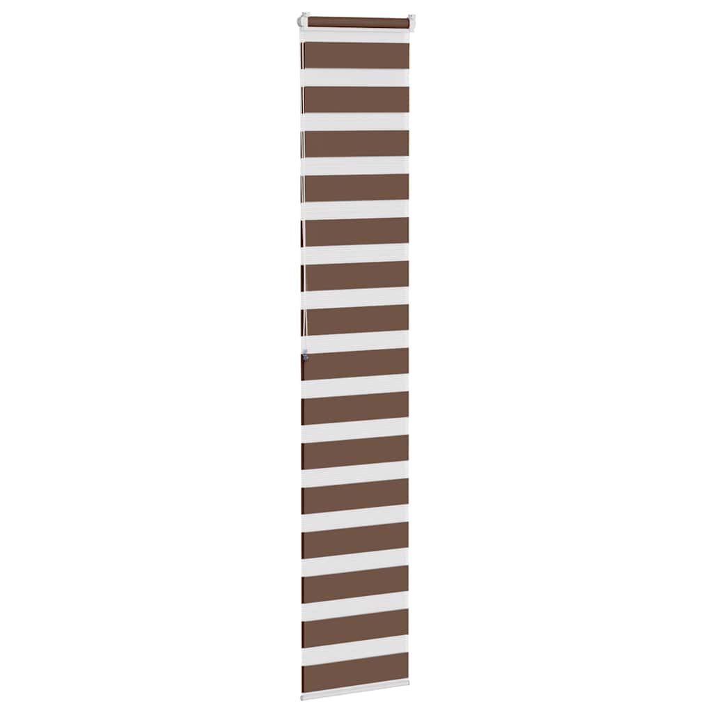 vidaXL Doppelrollo Braun 40x200 cm Stoffbreite 35,9 cm Polyester