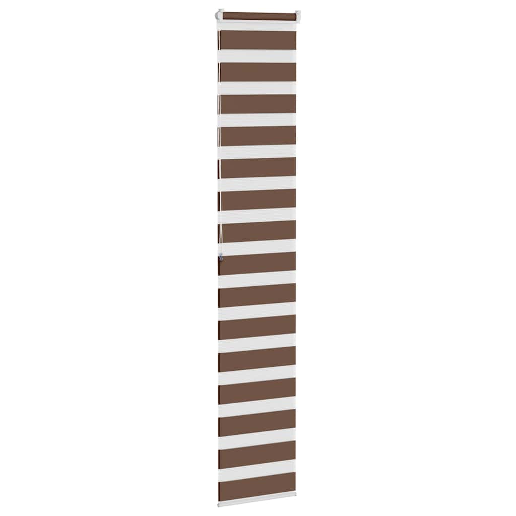 vidaXL Doppelrollo Braun 45x200 cm Stoffbreite 40,9 cm Polyester