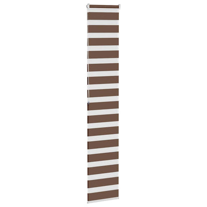 vidaXL Doppelrollo Braun 45x200 cm Stoffbreite 40,9 cm Polyester