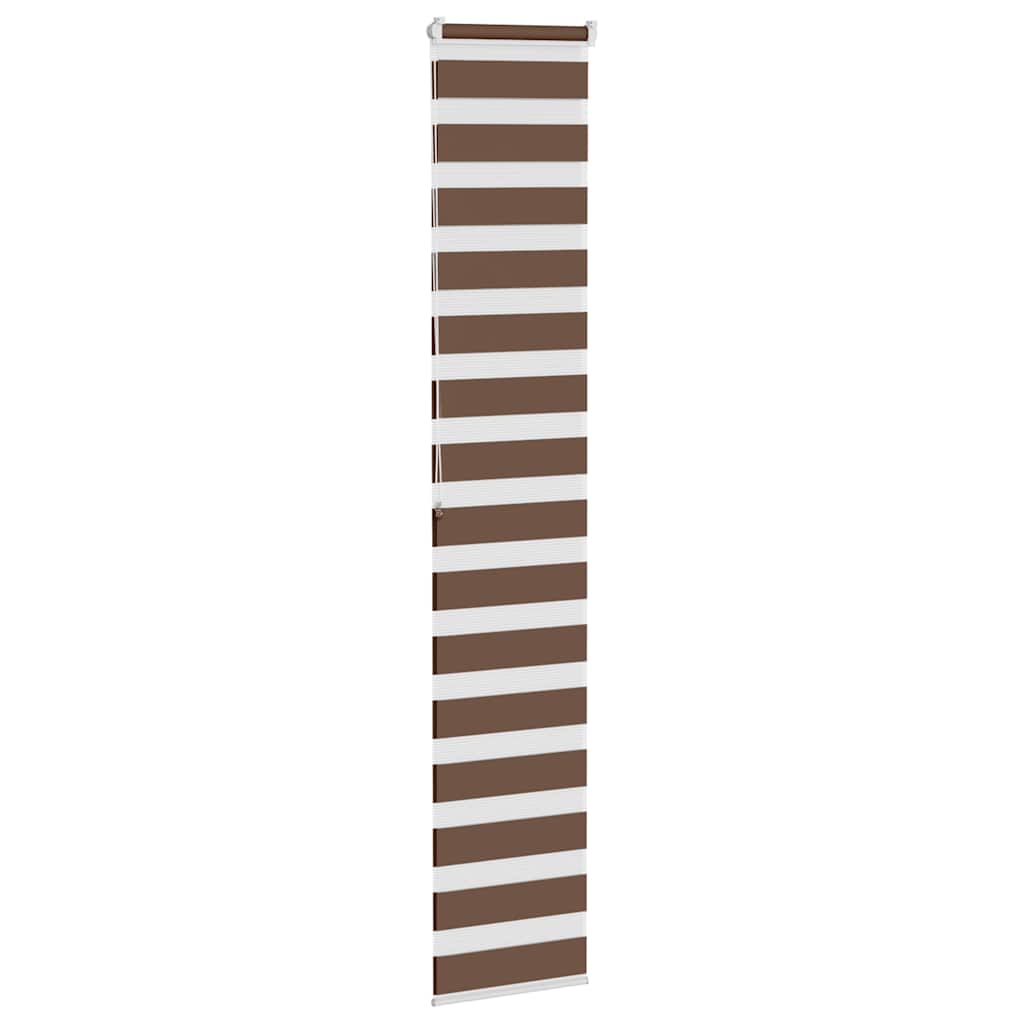 vidaXL Doppelrollo Braun 50x200 cm Stoffbreite 45,9 cm Polyester