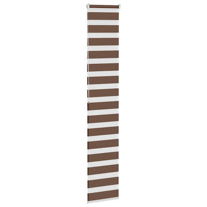 vidaXL Doppelrollo Braun 50x200 cm Stoffbreite 45,9 cm Polyester