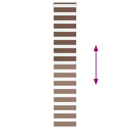 Doppelrollo Braun 50x200 cm Stoffbreite 45,9 cm Polyester