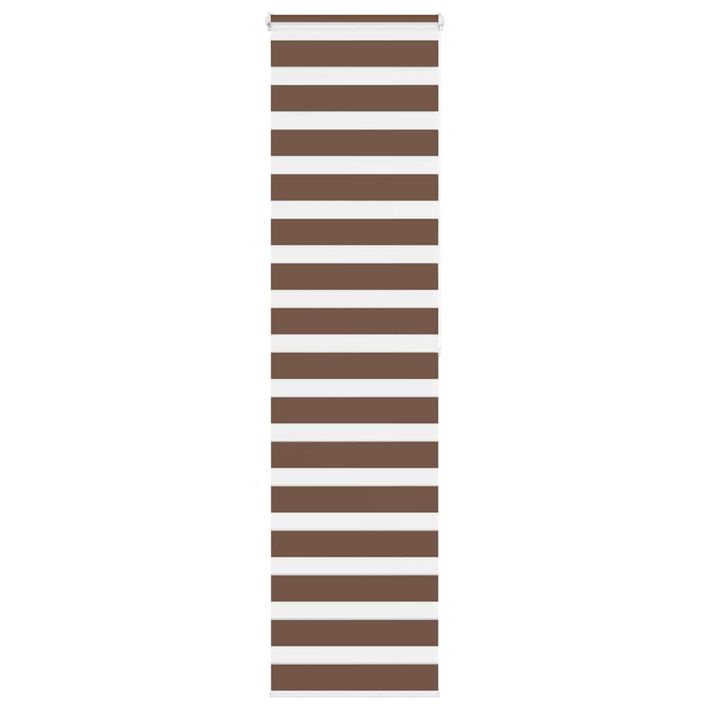 vidaXL Doppelrollo Braun 60x200 cm Stoffbreite 55,9 cm Polyester