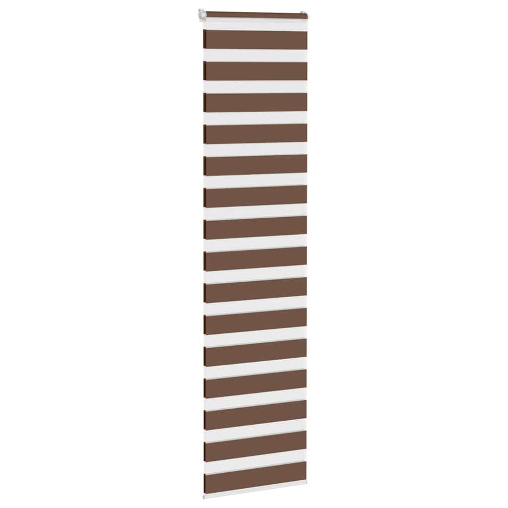 vidaXL Doppelrollo Braun 60x200 cm Stoffbreite 55,9 cm Polyester