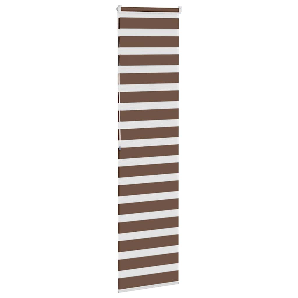 vidaXL Doppelrollo Braun 60x200 cm Stoffbreite 55,9 cm Polyester