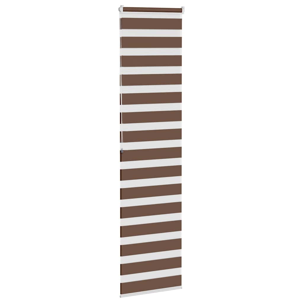 vidaXL Doppelrollo Braun 65x200 cm Stoffbreite 60,9 cm Polyester