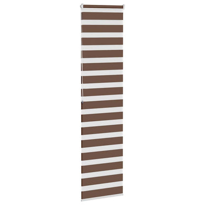 vidaXL Doppelrollo Braun 65x200 cm Stoffbreite 60,9 cm Polyester