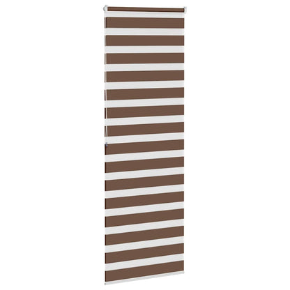 vidaXL Doppelrollo Braun 85x200 cm Stoffbreite 80,9 cm Polyester