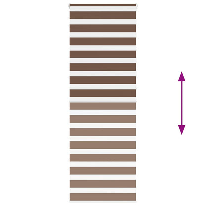 Doppelrollo Braun 85x200 cm Stoffbreite 80,9 cm Polyester