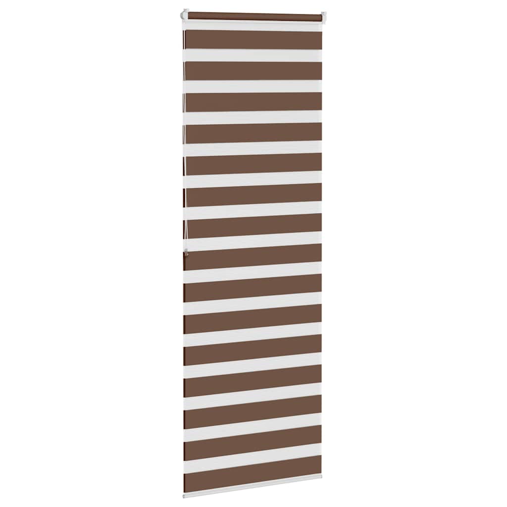 vidaXL Doppelrollo Braun 90x200 cm Stoffbreite 85,9 cm Polyester