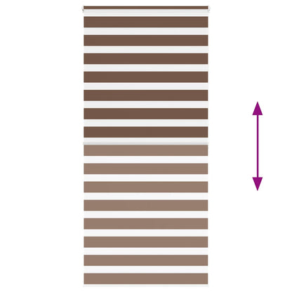 vidaXL Doppelrollo Braun 95x200 cm Stoffbreite 90,9 cm Polyester
